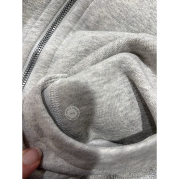 LULULEMON Scuba Oversized Half-Zip Hoodies Heathered Ultra Light Gray SZ. XS/S - Picture 8 of 8